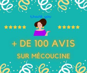 Illustration d'une femme disant merci pour plus de 100 avis laissés sur le site de Médoucine, pour les consultations de Maud Guillemet Naturopathe à Besançon.