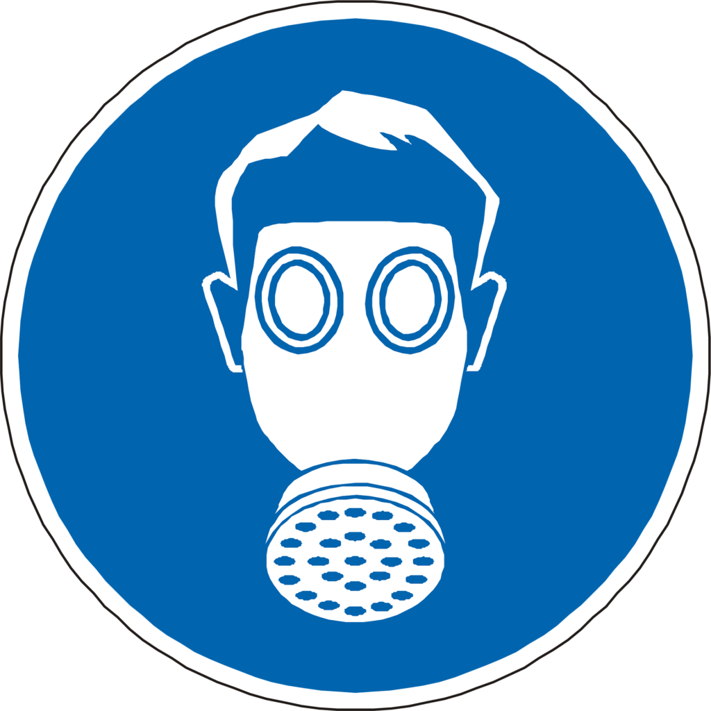 Dessin représentant un visage portant un masque à gaz.  Il illustre un article  de conseils pour une bonne digestion, écrit par Maud Guillemet Naturopathe à Besançon.