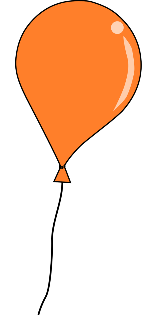 Dessin d'un ballon orange pour figurer le SIBO à hydrogène, une des formes de la maladie des hyper-ballonnés.