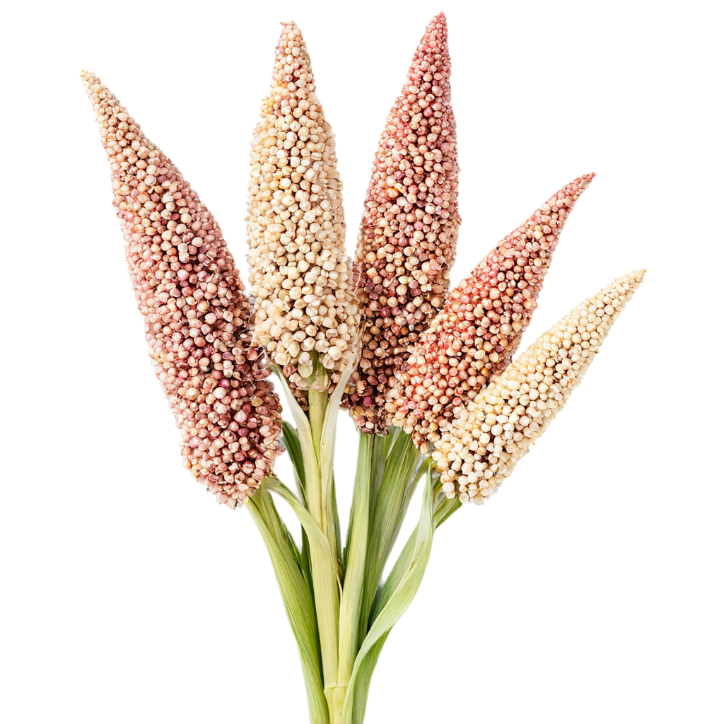 Illustration de sommités fleuries de sorgho, dans un paragraphe sur les alternatives au gluten, dans un article de Maud Guillemet, naturopathe à Besançon.