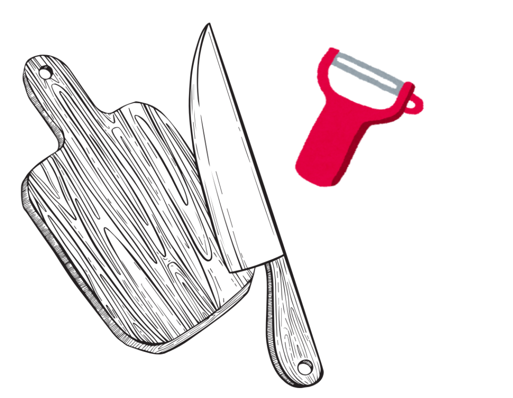 Dessin d'ustensiles de cuisine, pour illustrer un article sur les lectines, écrit par Maud Guillemet, naturopathe à Besançon.
