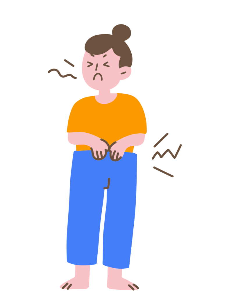 Dessin d'une femme ressentant des douleurs abdominales. Il illustre un article sur le Syndrome de l'Intestin Irritable, rédigé par Maud Guillemet, Naturopathe à Besançon