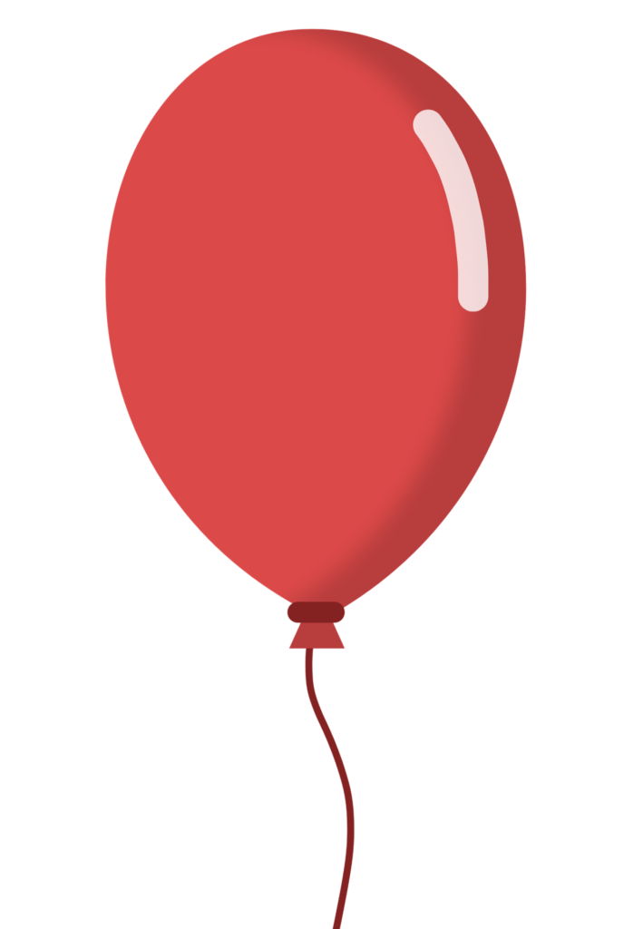 Dessin d'un ballon rouge illustrant le SIBO à sulfure d'hydrogène, une des formes de la maladie des hyper-ballonnés.  